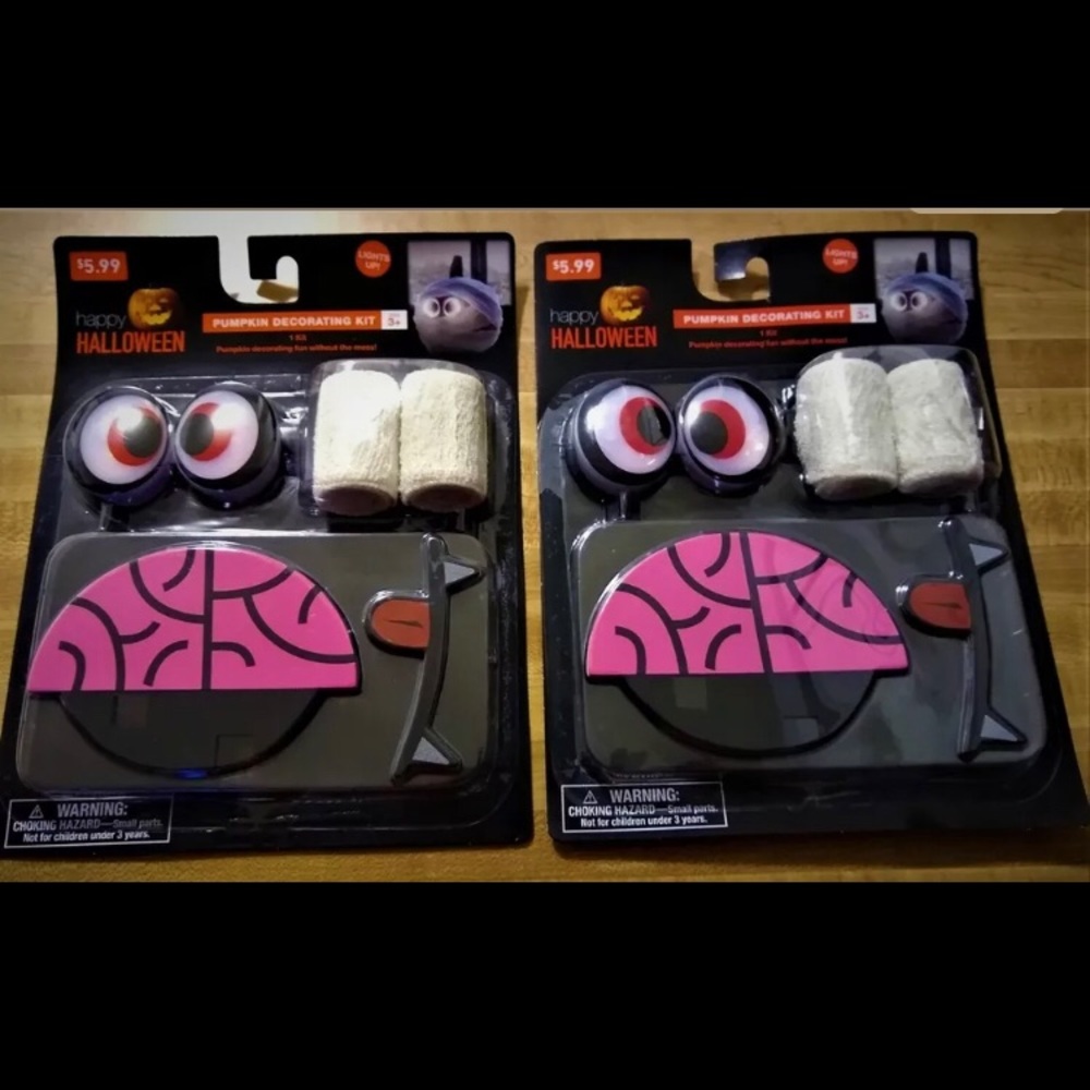 NIP 🎃Lot Of 2 HALLOWEEN pumpkin decorating Mummy